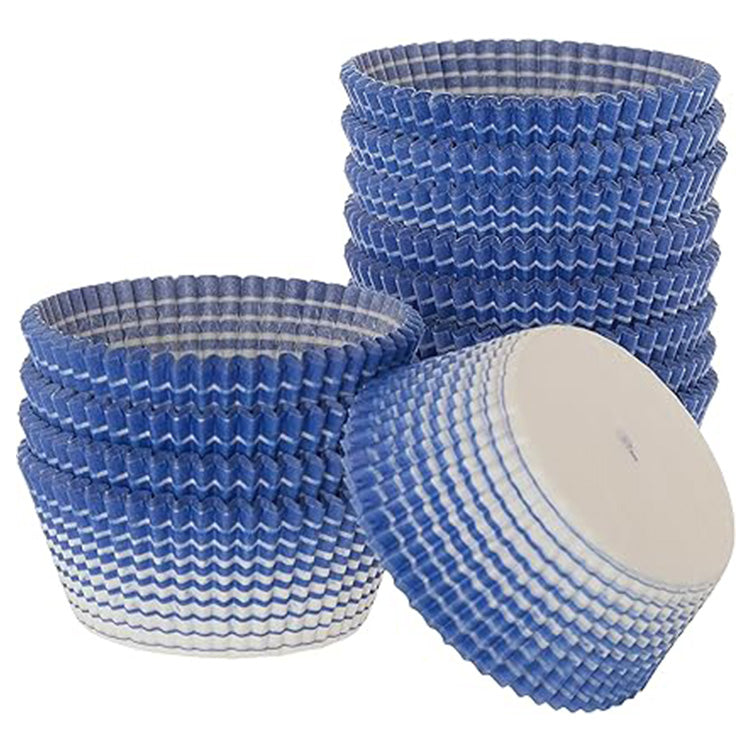 Petit Four Cups - Blue Stripe