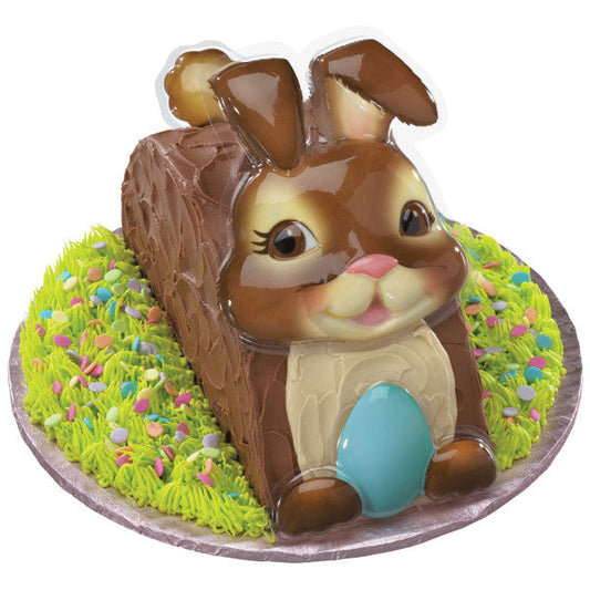Brown Easter Bunny Cake Topper Set