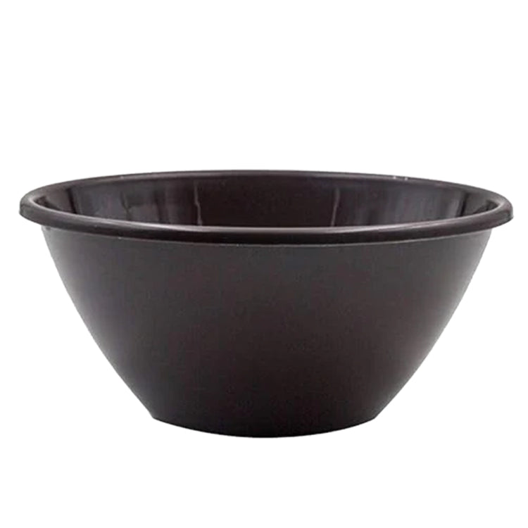 Brown microwavable chocolate melting bowl with a wide rim and rounded sides, shown on a white background.