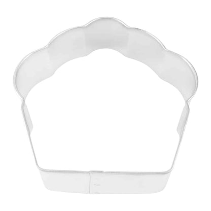 Muffin/Cupcake Cookie Cutter, 3.5 inches, with a rounded top and ridged base.