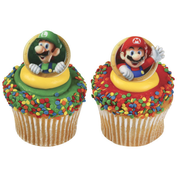 Super Mario™ Mario & Luigi Cupcake Rings