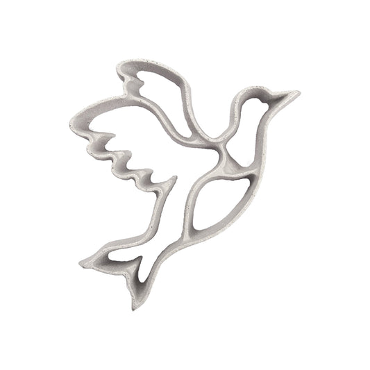 Top view of a dove-shaped Timbale mold - A detailed view showing the intricate dove design, perfect for creating elegant pastries.