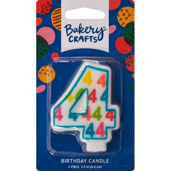 Number Shaped Candle With Number Pattern