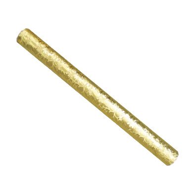 Gold foil wrap roll with shimmering texture, perfect for elegant cake board displays or gifts.