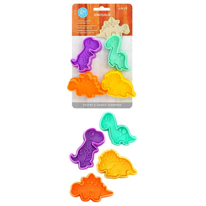 Dinosaur Pastry & Cookie Stamper Set in retail packaging