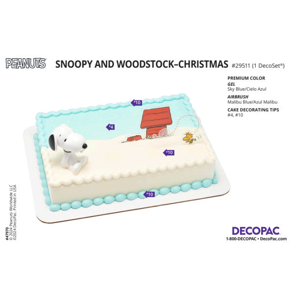 Peanuts Snoopy & Woodstock Cake Topper Decoset