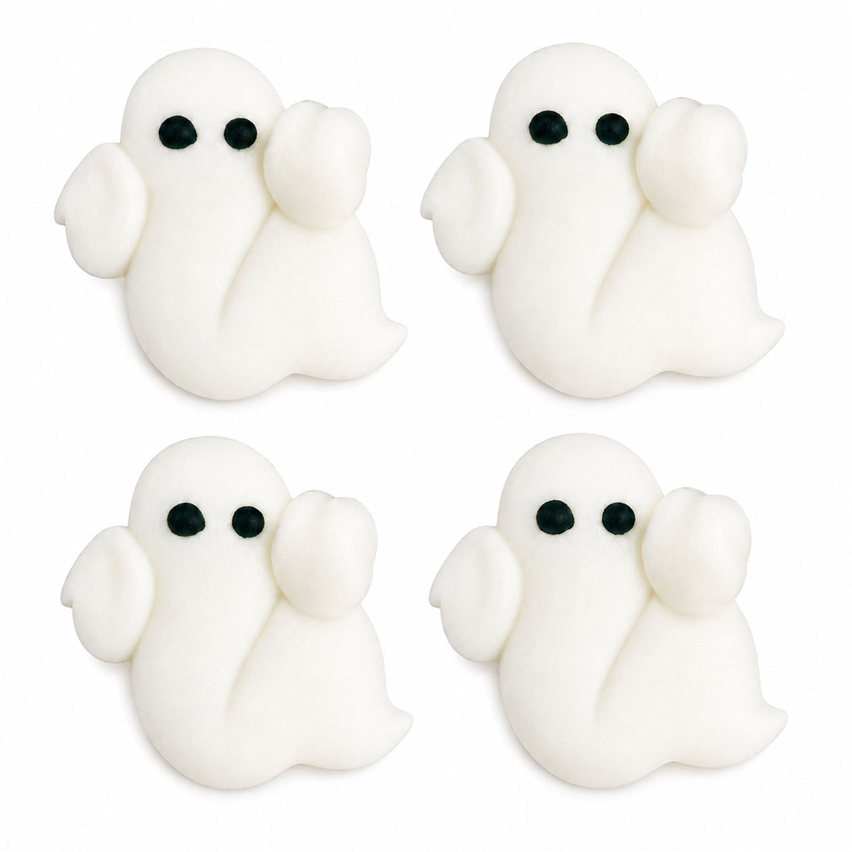 Ghosts 1" Royal Icing Edible Decorations - 6 Pack