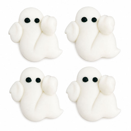 Ghosts 1" Royal Icing Edible Decorations - 6 Pack