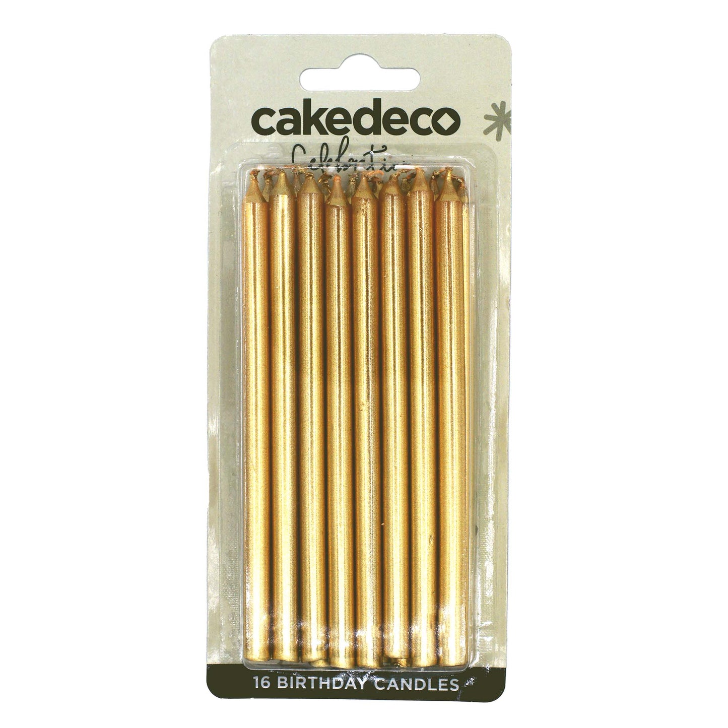 Party Shape Birthday Candles - Gold