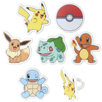 Pokémon Characters Cupcake Rings