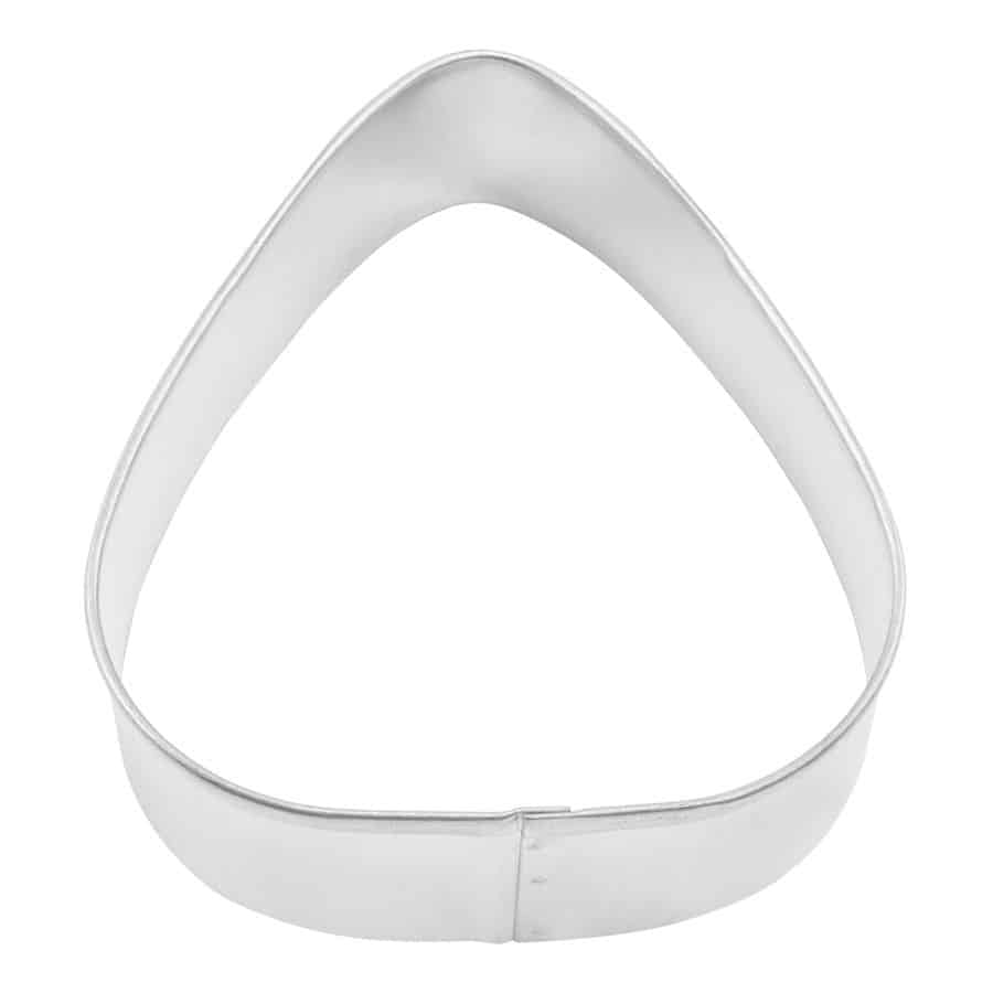 Guitar Pick Cookie Cutter with a classic triangular shape and rounded edges, designed for music-themed baking.