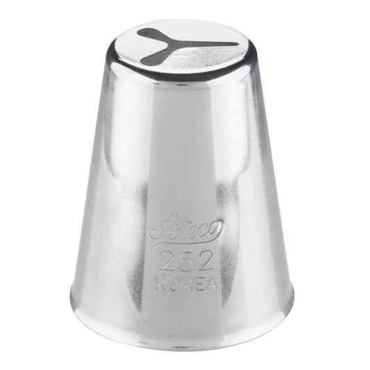 252 heart piping tip, metal cake decorating nozzle for hearts, shells, ropes, and holiday designs