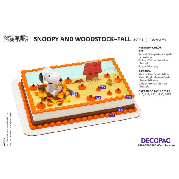 Peanuts Snoopy & Woodstock Cake Topper Decoset