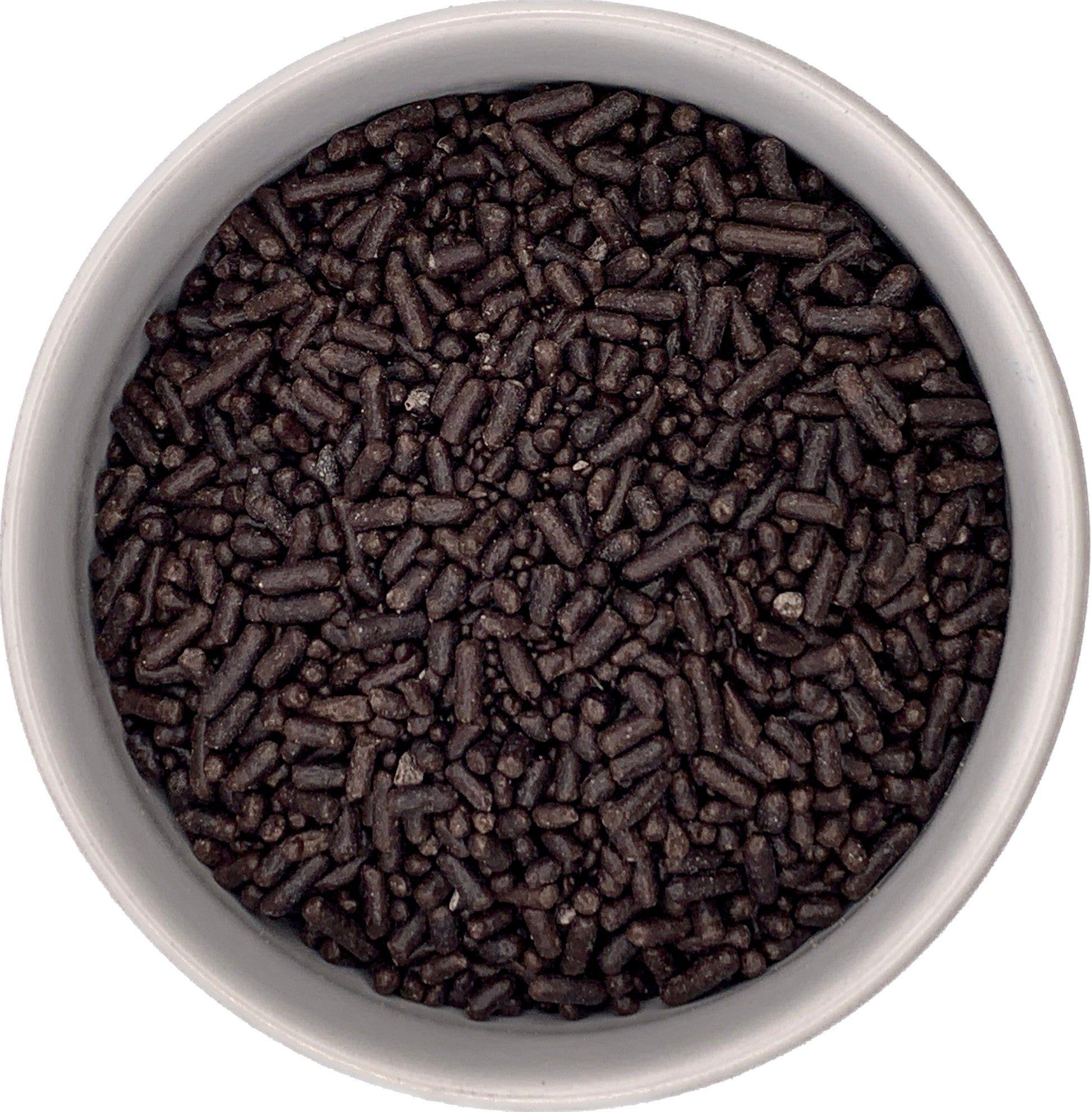 Chocolate Jimmies Sprinkles in a Bowl