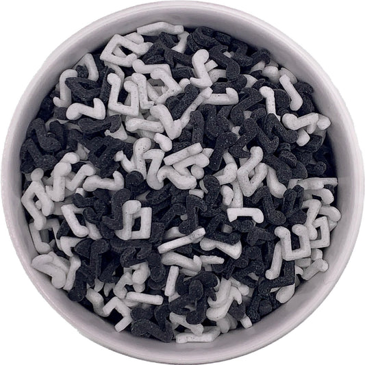 Black and White Music Note Sprinkles