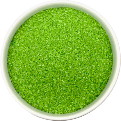 Lime Flavored Sanding Sugar in a Bowl