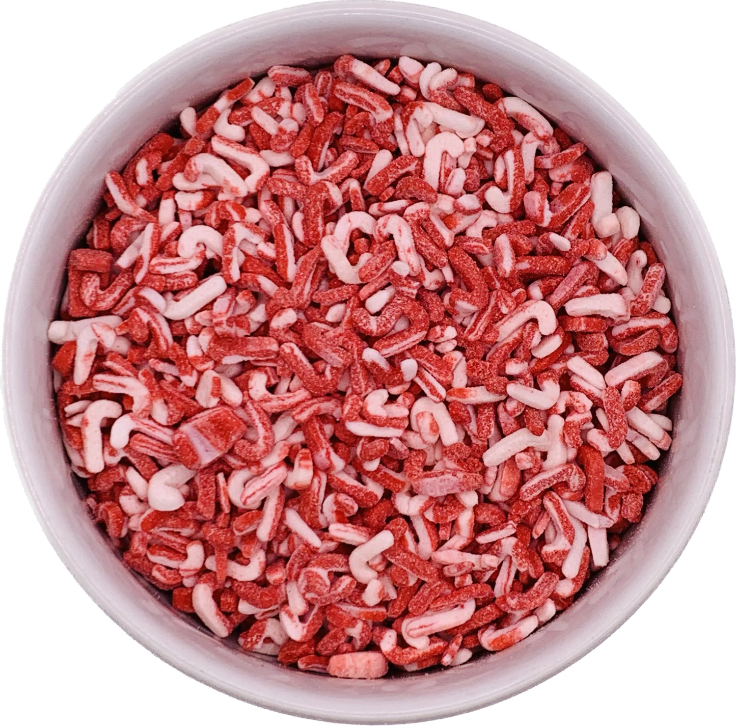 Candy Cane Sprinkles in a Bowl