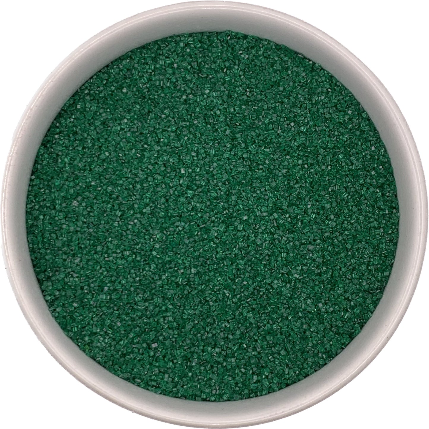 Green colored fine sanding sugar