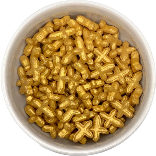 Gold Cross Shaped Sprinkles