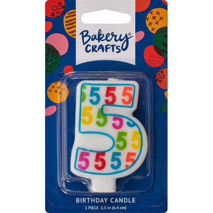 Number Shaped Candle With Number Pattern