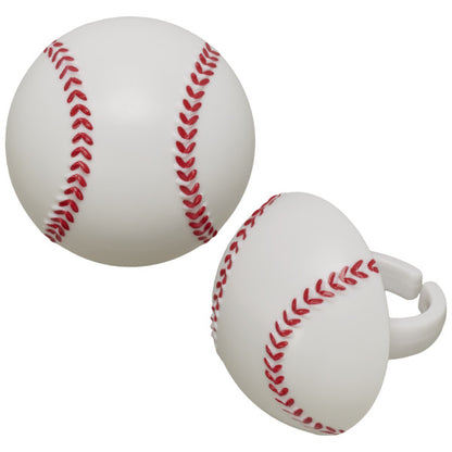 Baseball Cupcake Rings - 6 Pack