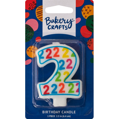 Number Shaped Candle With Number Pattern