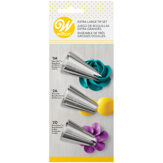 Wilton Extra Large Decorating Tip 3-Piece Set  (Tips 1M, 2A, 2D)