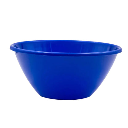 Blue 32 oz. microwavable chocolate melting bowl for melting chocolate wafers and candy coatings.