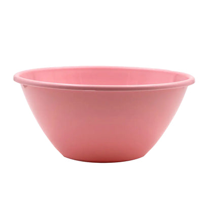 Pink 32 oz. microwavable chocolate melting bowl for melting chocolate wafers and candy coatings.