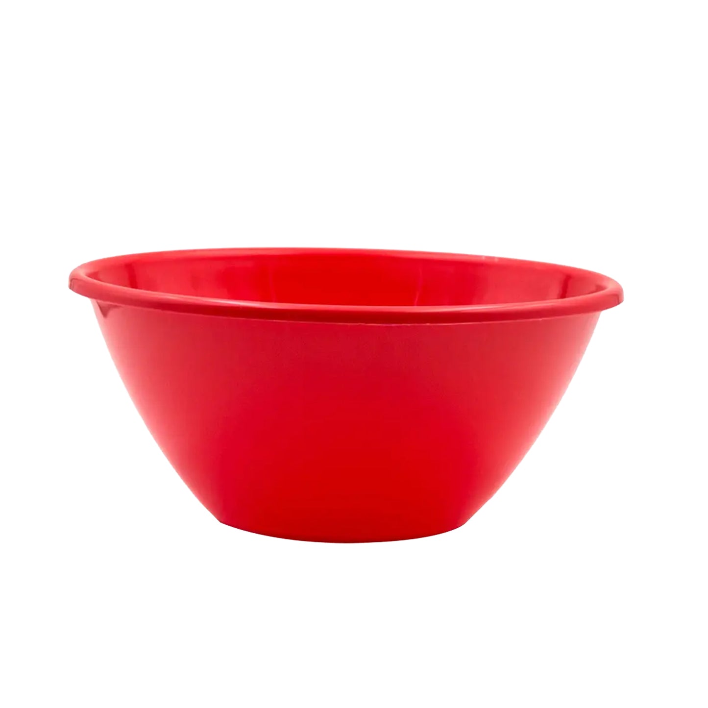 Red 32 oz. microwavable chocolate melting bowl for melting less than 1 pound of chocolate coating.