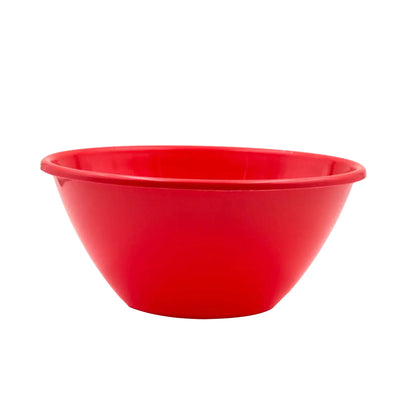 Red 32 oz. microwavable chocolate melting bowl for melting less than 1 pound of chocolate coating.