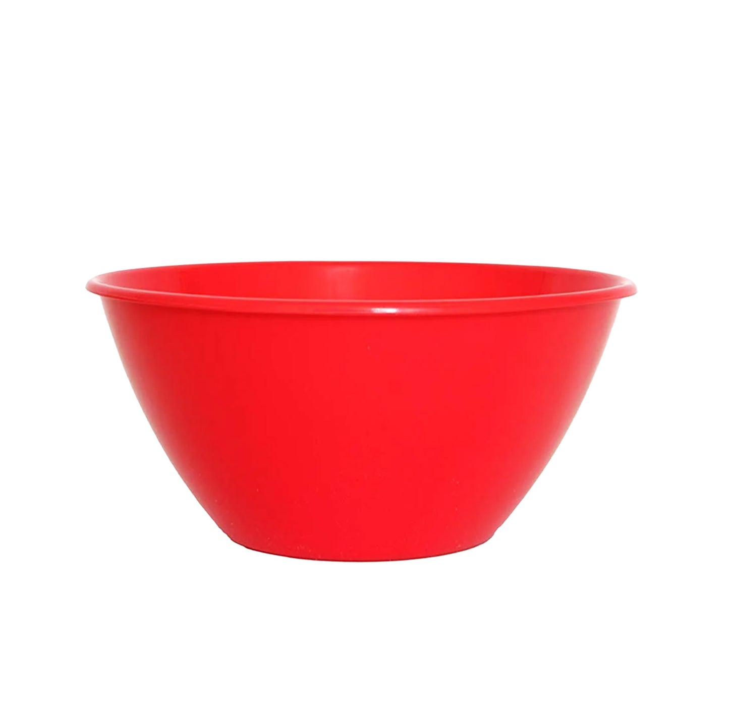 Red 50 oz. microwavable chocolate melting bowl for melting up to 2 pounds of chocolate coating.