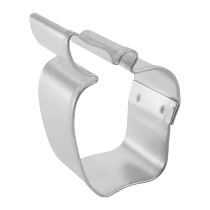 Side view of mini apple cookie cutter showing sturdy construction.