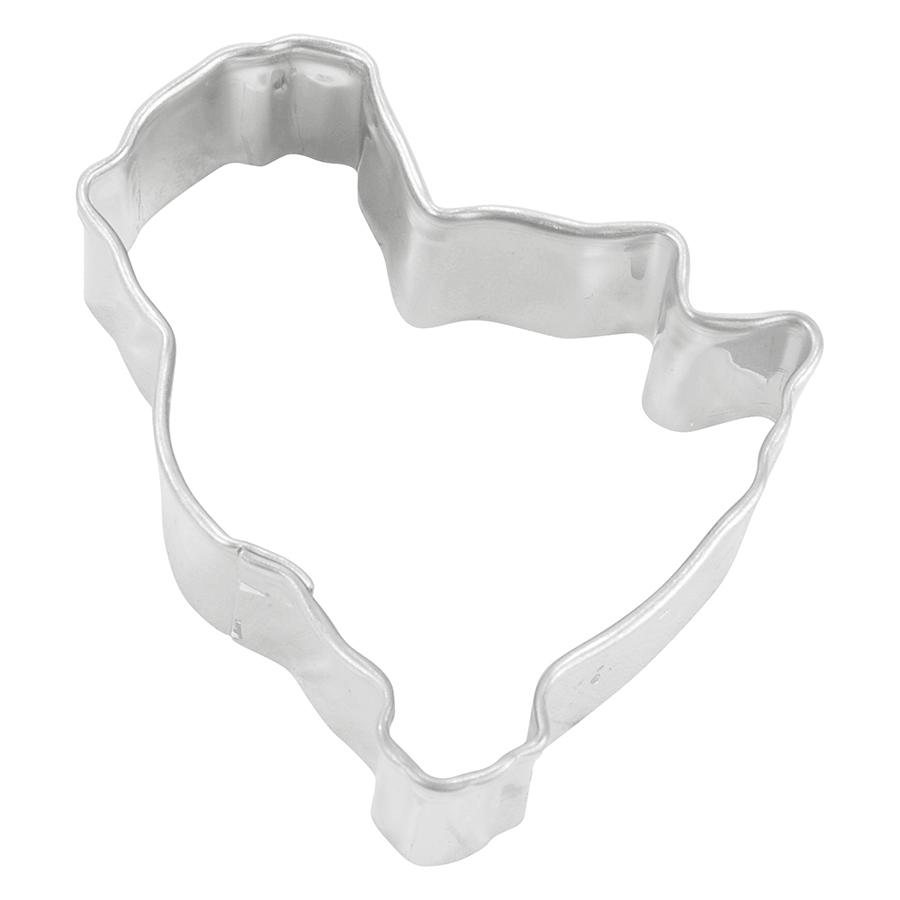 A mini chick-shaped cookie cutter with a rounded body and a small beak, ideal for spring and Easter baking.