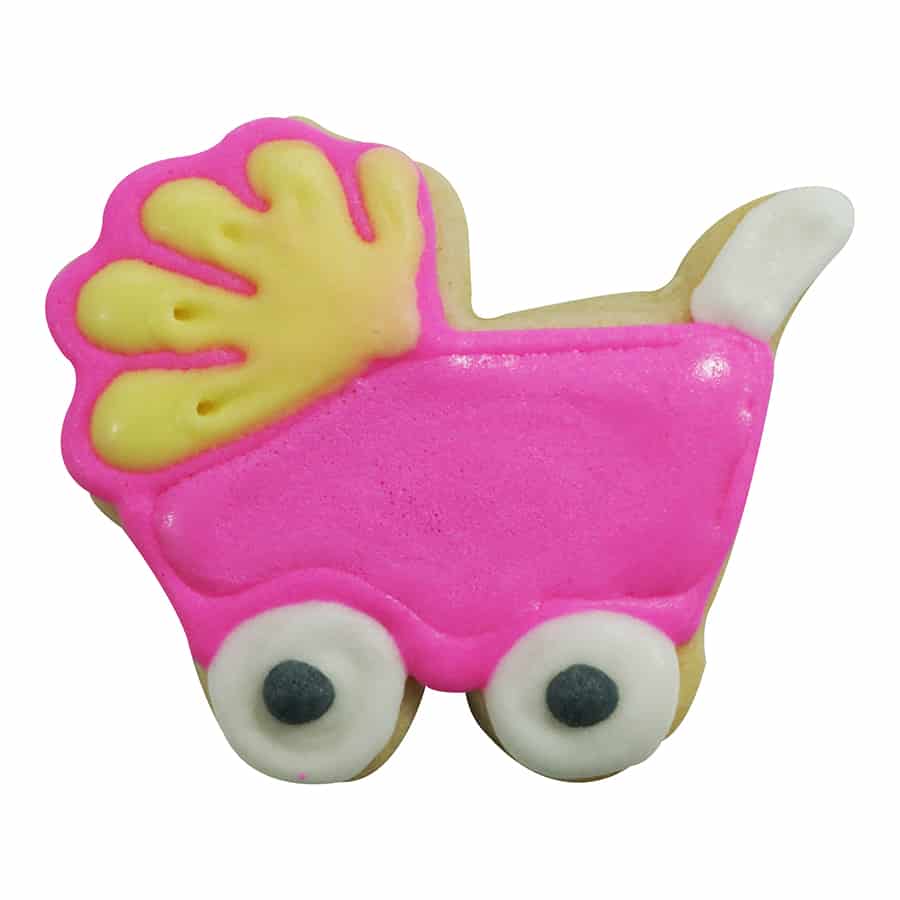 R & M Baby Carriage Cookie Cutter, Mini, Silver