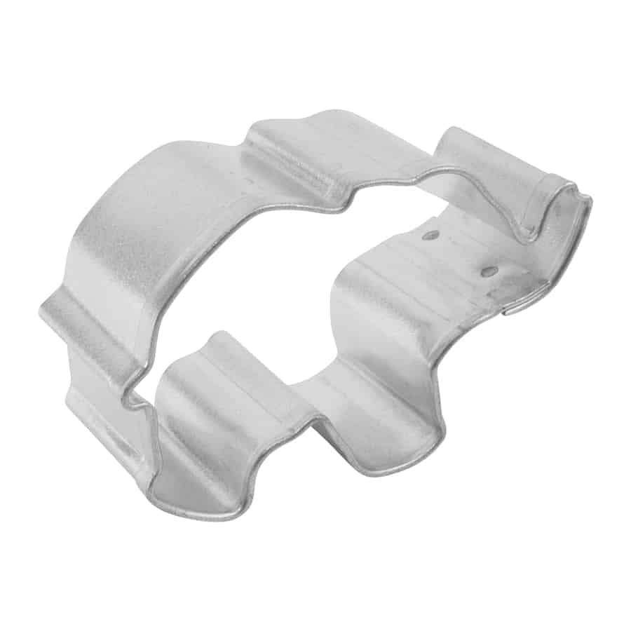 Side view of mini elephant cookie cutter, showcasing its sturdy, durable design for baking and decorating.