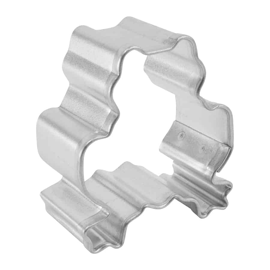 Side view of the Mini Frog Cookie Cutter, showing its sturdy metal structure and compact size for detailed cookie designs.