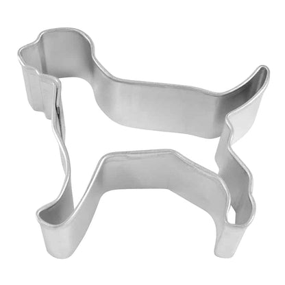 Mini Labrador-shaped cookie cutter made of metal, measuring 1.75 inches.