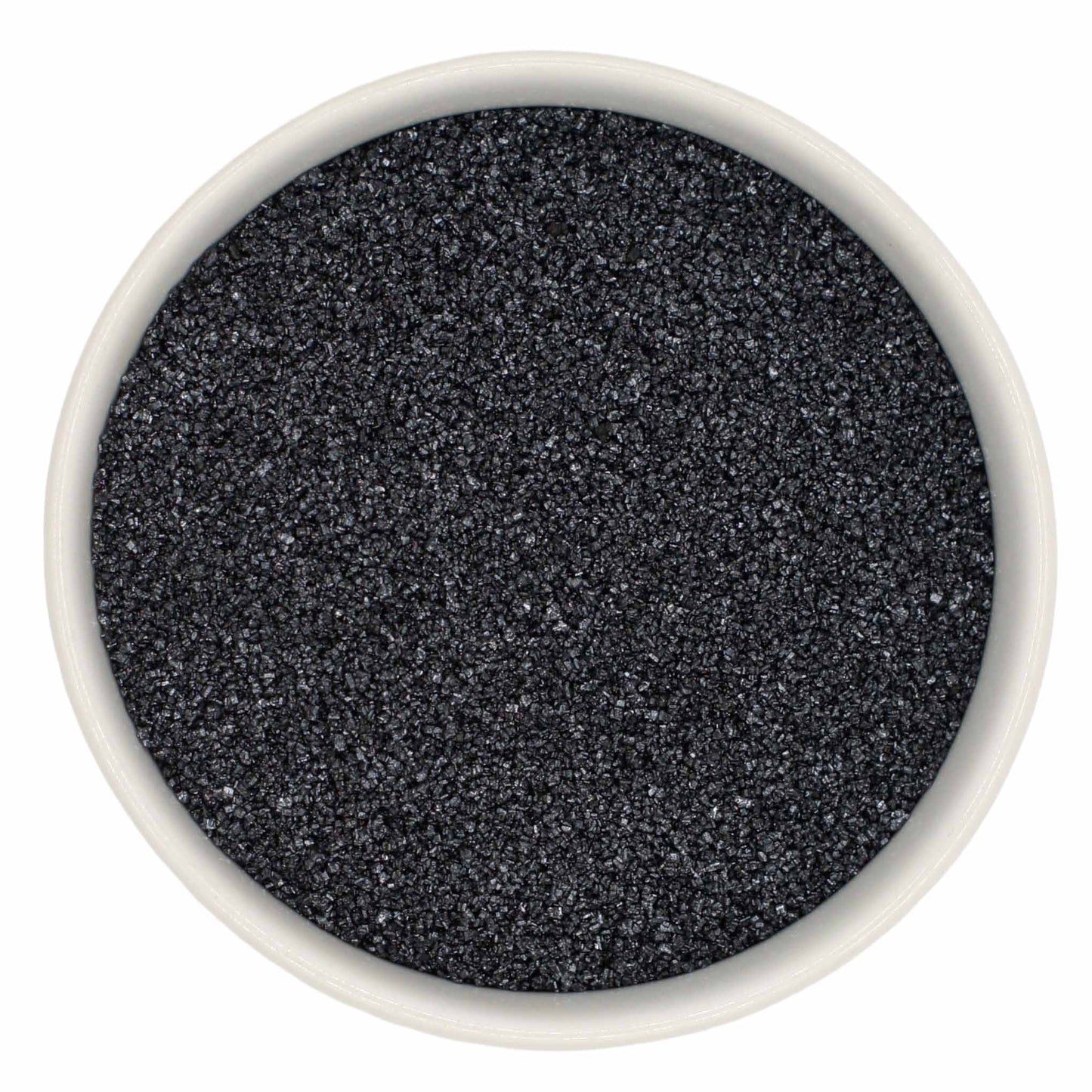 Natural Dyed Black Sanding Sugar - Pearlized Finish - 4 oz