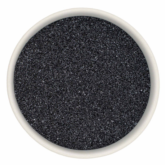 Natural Dyed Black Sanding Sugar - Pearlized Finish