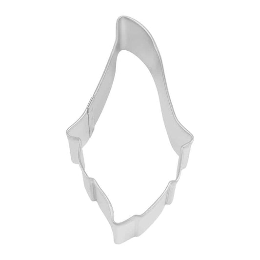 Nordic gnome cookie cutter with a pointed hat and beard shape.