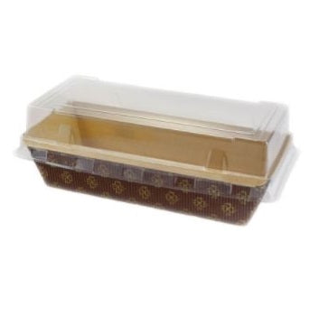 Paper bake and go cake loaf mold with lid