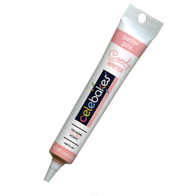 Tube of Celebakes Pastel Pink Candy Writer for decorating chocolates and candies.