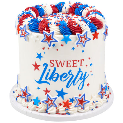Patriotic Stars Pressed Sugar Decorations - 1.75"