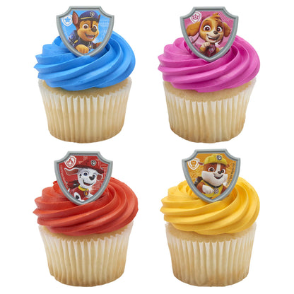 Paw Patrol Ruff Ruff Rescue Cupcake Topper Rings - 144 Pack