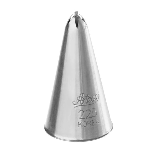 225 drop flower piping tip with center bar, metal cake decorating nozzle for small floral designs