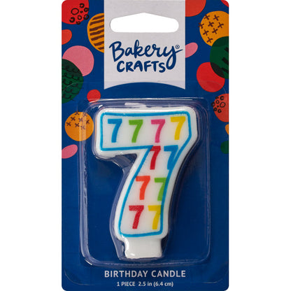 Number Shaped Candle With Number Pattern