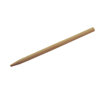 Wooden caramel apple stick, 7 inches long and 1/4 inch thick, designed for candy or caramel apple use.