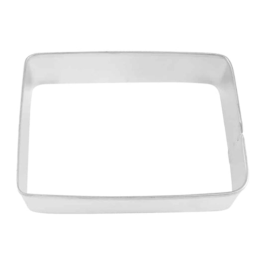 Rectangle cookie cutter made of tinplated steel, perfect for card-themed or creative cookie designs.