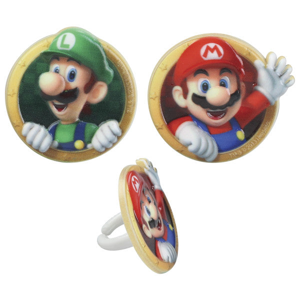 Super Mario™ Mario & Luigi Cupcake Rings